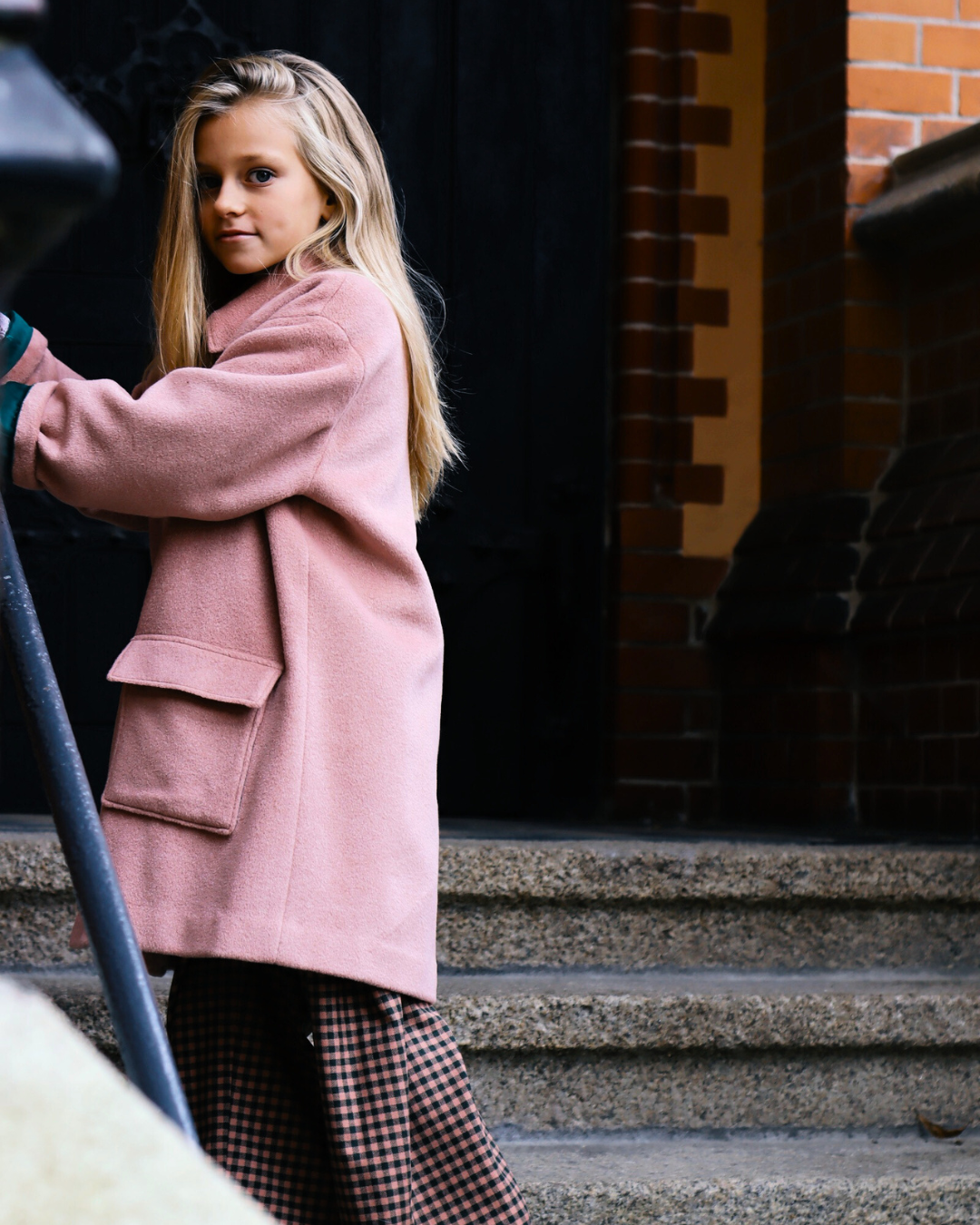 Completo righe marrone - abbigliamento bambino artigianale